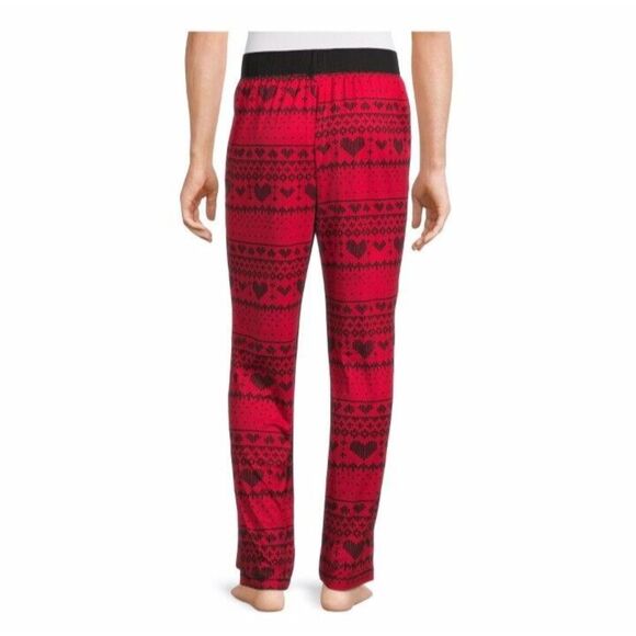 Men's Hearts and Arrows Valentine Lounge Sleep Pants M 32-34 - Picture 3 of 5